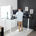 thumbnail image 3 of VIVO Electric 63" x 55" Corner Stand Up Desk, Black Table Top, White Frame, 3 of 9