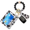 thumbnail image 1 of Llavero de silicona para mujer, pulsera, cartera, pulsera, llavero, tarjetero, llavero (vacas) Sincero  Hogar, 1 of 7