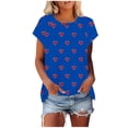 thumbnail image 2 of Uner 10$!Summer Plus Size Tops for Womens 2025 Fashion Casual Short Sleeve Round Neck Print Ladies Blouse, 2 of 8