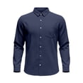 thumbnail image 5 of Letdown 2 Piece Set for Men Cruise Outfits Set Mens Summer Vacation Outfit Long Sleeve Button Down Shirts Drawstring Elastic Waist Wide Leg Pant, 5 of 6