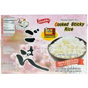 SHIRAKIKU Microwaveable Cooked Japanese White Rice, 7.4 oz, 12 pack