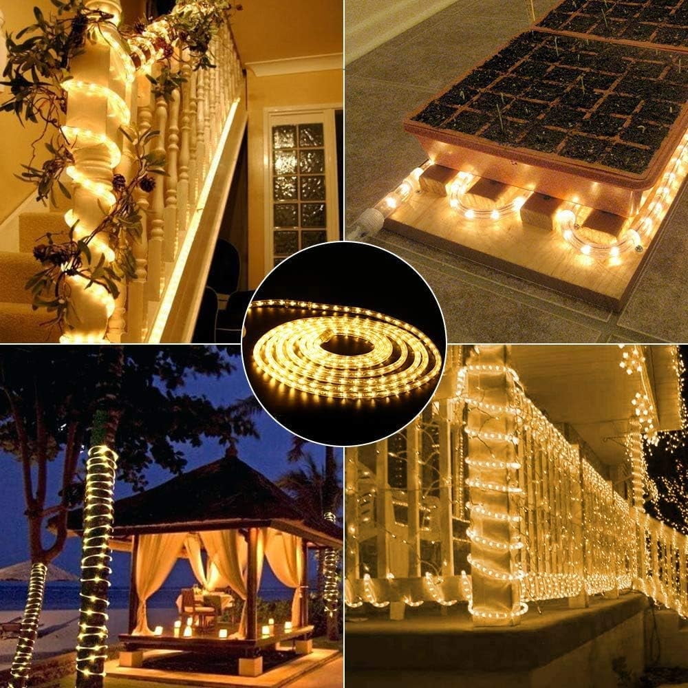 330FT LED Rope Lights Outdoor,Tube String Lights,Connectable Lighting for Garden, Patio, Bedroom, Party, Wedding, Christmas Decor (Warm White)
