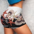 thumbnail image 4 of Honeii Starfishes Shells Print Women's Workout Shorts, Gym Shorts for Active Wear, Sports Shorts,Women's Running Shorts,Quick Dry Athletic Shorts-XX-Large, 4 of 8