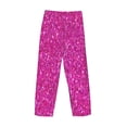 thumbnail image 3 of Lsque Rose Red Glitter Print Men's Pajama Pants, Lounge Pant - Comfortable Home Wear,Elastic Waistband, Stylish Design-X-Large, 3 of 9
