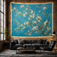thumbnail image 6 of Flowering Branch Across Teal Blue, Peaceful Watercolor for Flower Lovers, Botanical Wall Art, Mother'S Day Gift, Tapestry Wall Hanging for Bedroom and Living Room, 6 of 7