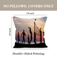thumbnail image 4 of LALILO Throw Pillow Covers Beach Volleyball Player And Sand Sunset Cushion Cover 18" x 18", 2 Pack, 4 of 6