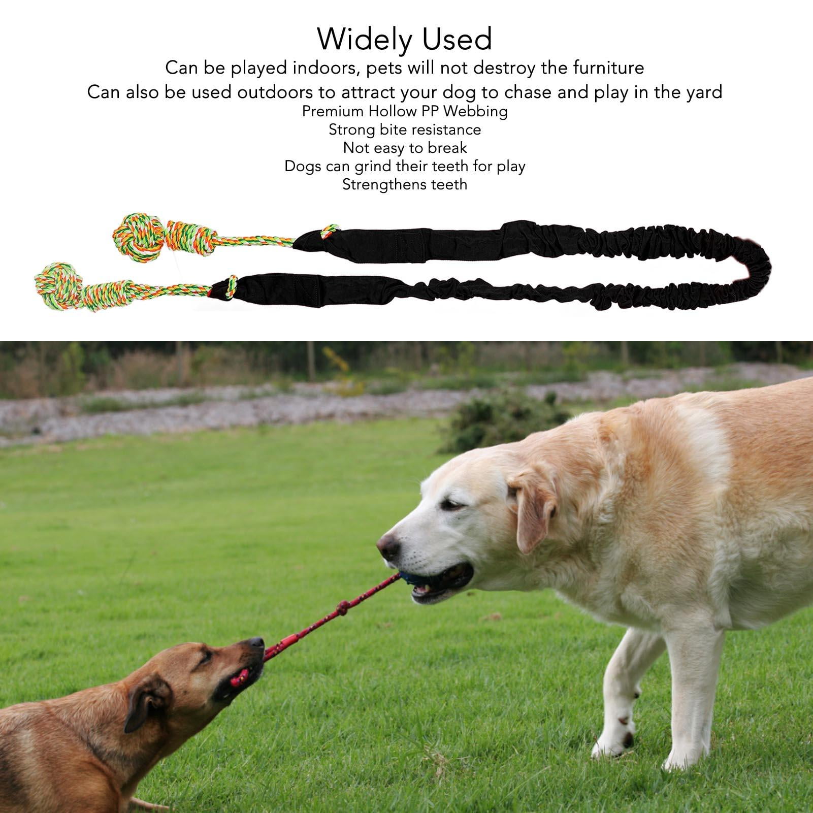 BIMZUC Durable Dog Tug Rope Toy – Bite‑Resistant, Teeth‑Grinding Hanging Rope with Extra Cotton Ball for Indoor & Outdoor Play