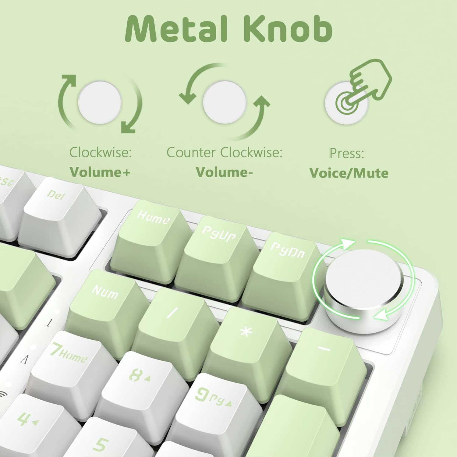 AK992 Gasket Wireless Mechanical Keyboard,2.4G/BT5.0/Wired,MDA PBT Keycaps,Blue Switch RGB Hot Swap
