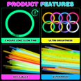 thumbnail image 3 of Paquete de fiesta Glow Sticks YixangDD, 500 unidades, ultrabrillantes, 20 cm, 3 of 7