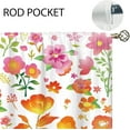 thumbnail image 6 of Colorful Boho Floral Small Kitchen Curtains Watercolor Flower Window Treatment Plant Bohemian Rod Pocket Cafe Short Window Curtains for Bathroom Dining Room Tier Treatment Drapes 28x40 inch, 6 of 6