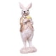 thumbnail image 5 of Estatua de conejo de Pascua, figura coleccionable para decoración del hogar, obra de arte de mesa Corazón de plata, 5 of 9