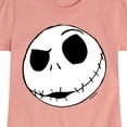 thumbnail image 3 of The Nightmare Before Christmas - Jack Face - Toddler And Youth Girls Short Sleeve Graphic T-Shirt, 3 of 5