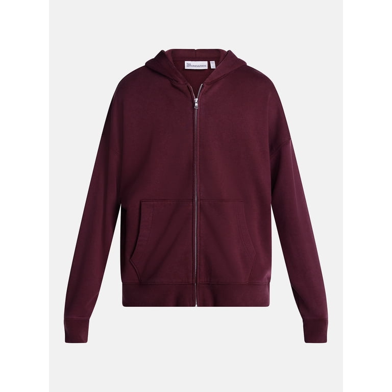 No Boundaries Men's Boxy Oversized Zip Hoodie photo 6