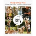 thumbnail image 6 of KFFKFF Portable Water Hose Reel Cart with Two Wheels, 200/300 ft Capacity, High-Pressure Design, Includes Handle and Durable Mesh Storage Basket, Ideal for Garden Watering and Vehicle Cleaning, 6 of 9