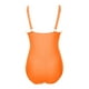 thumbnail image 5 of Traje de baño de verano para mujer, de color liso, con cojín en el pecho y sin soporte de acero, sin espalda, con tirantes, de nailon., 5 of 6