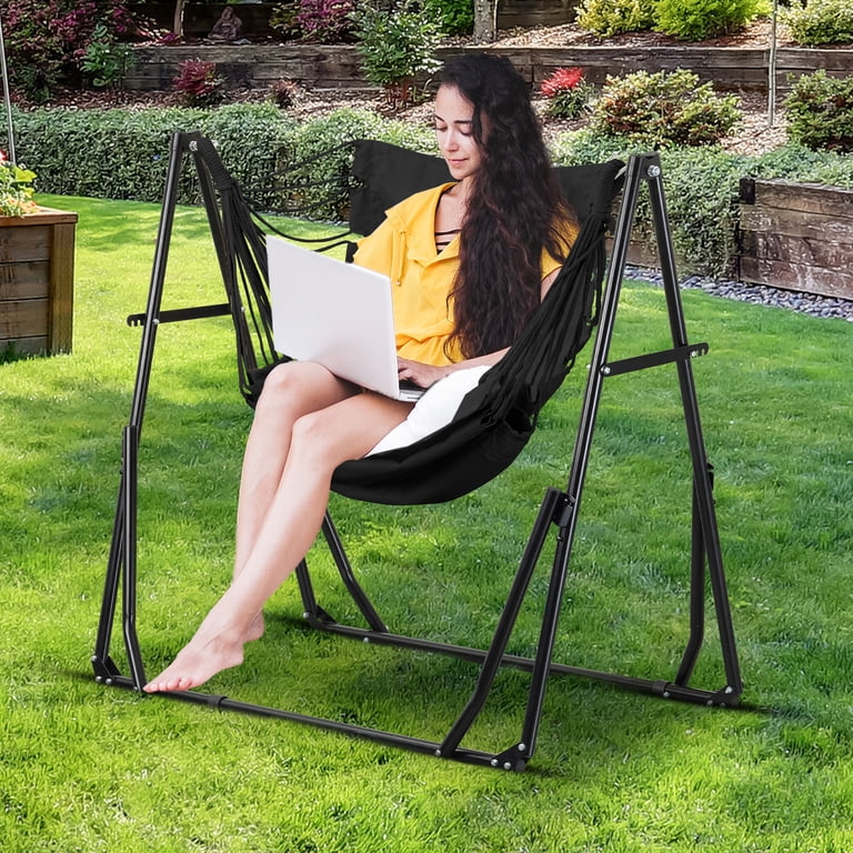 Ainfox, 2 in 1 Hammock and Swing Chair with Stand, 550 lbs