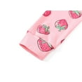 thumbnail image 6 of Topgal Girls Cotton Pajamas Kids Sleepwear Pull-on Crewneck Short Sleeves Snug-fit Jammie Pink Strawberry Set Size 12, 6 of 7