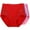 Red, variant on CFLVAEK 3 Piece Leak Proof Underwear Briefs for Women Plus Size High Waist Period Panties Comfortable Soft Cotton Underpants Lace Jacquard Ladies Panty Black XXL