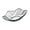 Gray, variant on Mikinona Blue Plastic Crystal Fruit Plate with Design Wave Edge Snack Nut Dish and Candy Holder Salad Bowl for Home Use