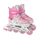 thumbnail image 2 of Patines en línea para niñas y niños, ligeros, con rodamientos de precisión incorporados Rosa M, 2 of 9