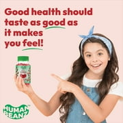 Human Beanz Kids Vitamin D3 Jelly Beans 1000 IU, Bone & Immune Support for Children, Vegetarian D3 Gummies, Gluten-Free Non-GMO Kosher Halal, 120 Strawberry Gummies
