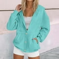 thumbnail image 2 of GJSYRH Women's Pullover Hoodies Women's Zip Front Hooded Jacket Soft Warm Winter Cozy Pullover Sweatshirt for Everyday Casual Wear, 2 of 5