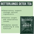 thumbnail image 4 of Betterbrand BetterLungs Detox Tea - 15 Herbal Tea Bags - Mullein Leaf, Ginseng, Elderberry, Ginger & Thyme for Lung Cleanse, Congestion Relief, Mucus Detox - Caffeine Free, 4 of 5