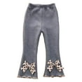 thumbnail image 2 of Fozruso Girls Drawstring Jogger Pants Girls' Lined Bottoms Winter Warmth Pants For Girls Footless Ruffled Tights Sizes 3-4 Years, 2 of 4