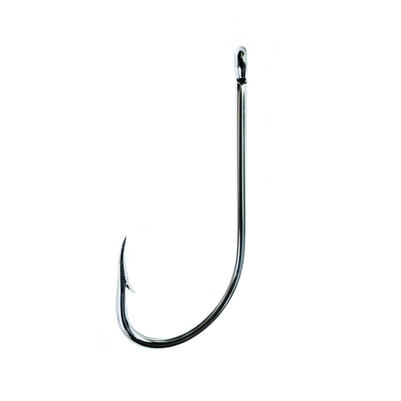 Eagle Claw 085-4/0 Plain Shank Offset Hook Size 4/0 Curved Point