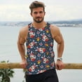 thumbnail image 6 of Salouo Christmas Bunny A for Men's Tank Tops,Sleeveless Muscle Shirts for Men Quick Dry Workout Tank Top Gym Muscle Tee Fitness Bodybuilding Sleeveless T Shirt-Small, 6 of 7