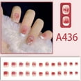 thumbnail image 1 of False Nails French Manicure Fake Tips Press On Full Nails Cover c, 1 of 8