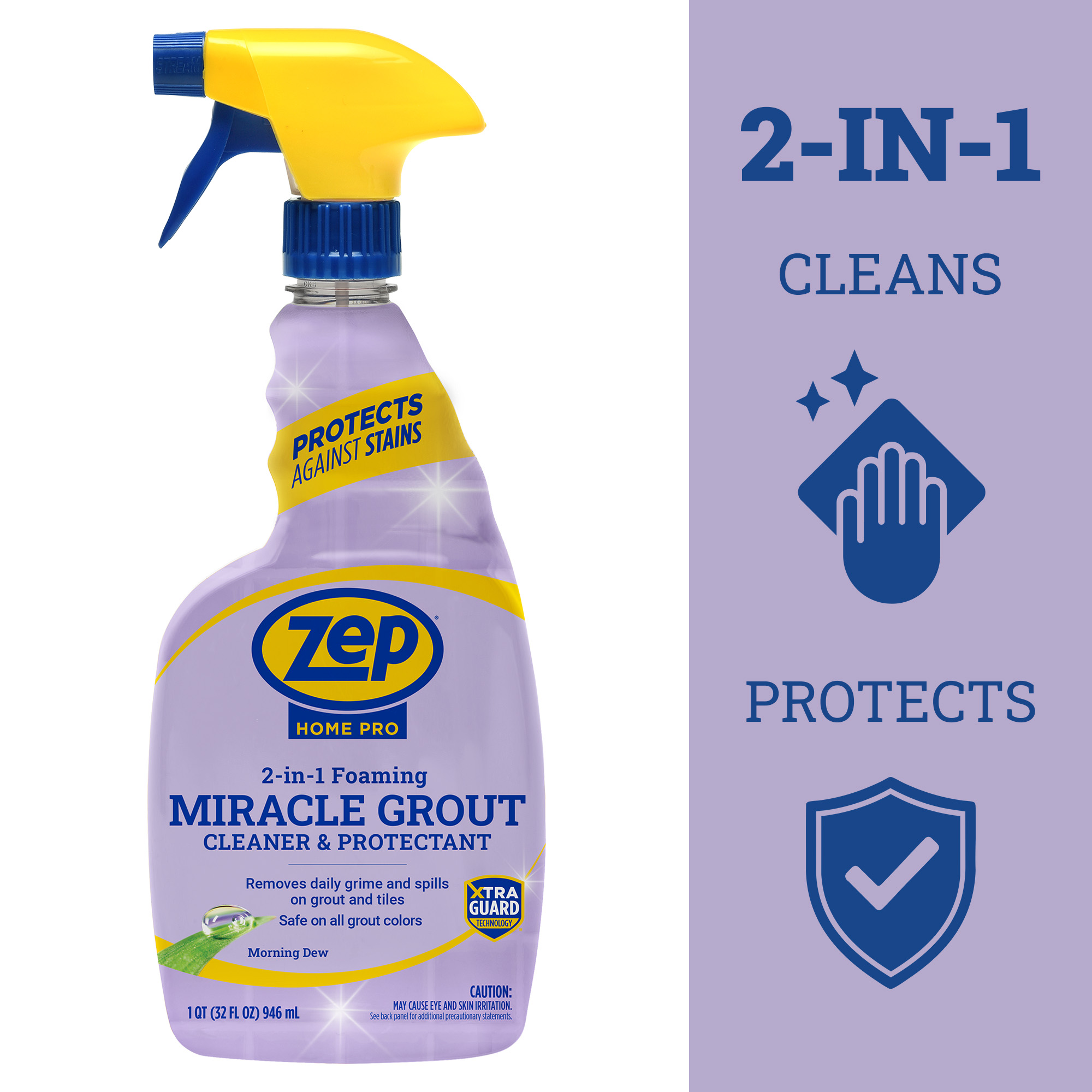 Zep Home Pro Foaming Miracle Grout Cleaner and Protectant 32 fl oz