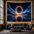 thumbnail image 6 of Luminous Golden Ring in Cosmic Landscape, Dreamy Celestial Style for Space Lovers, Celestial Wall Art Christmas Gift Tapestry Wall Hanging for Bedroom, Living Room and Dorm, 6 of 6