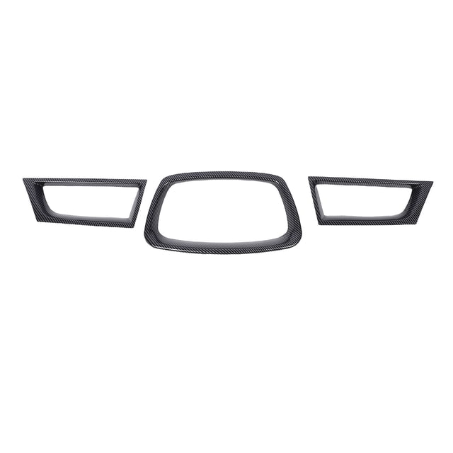 3 PCS Front Grille Overlay Cover Decorative Front Grille Surround Trim Replacement for Impreza WRX STI 9th Generation 2006-2007