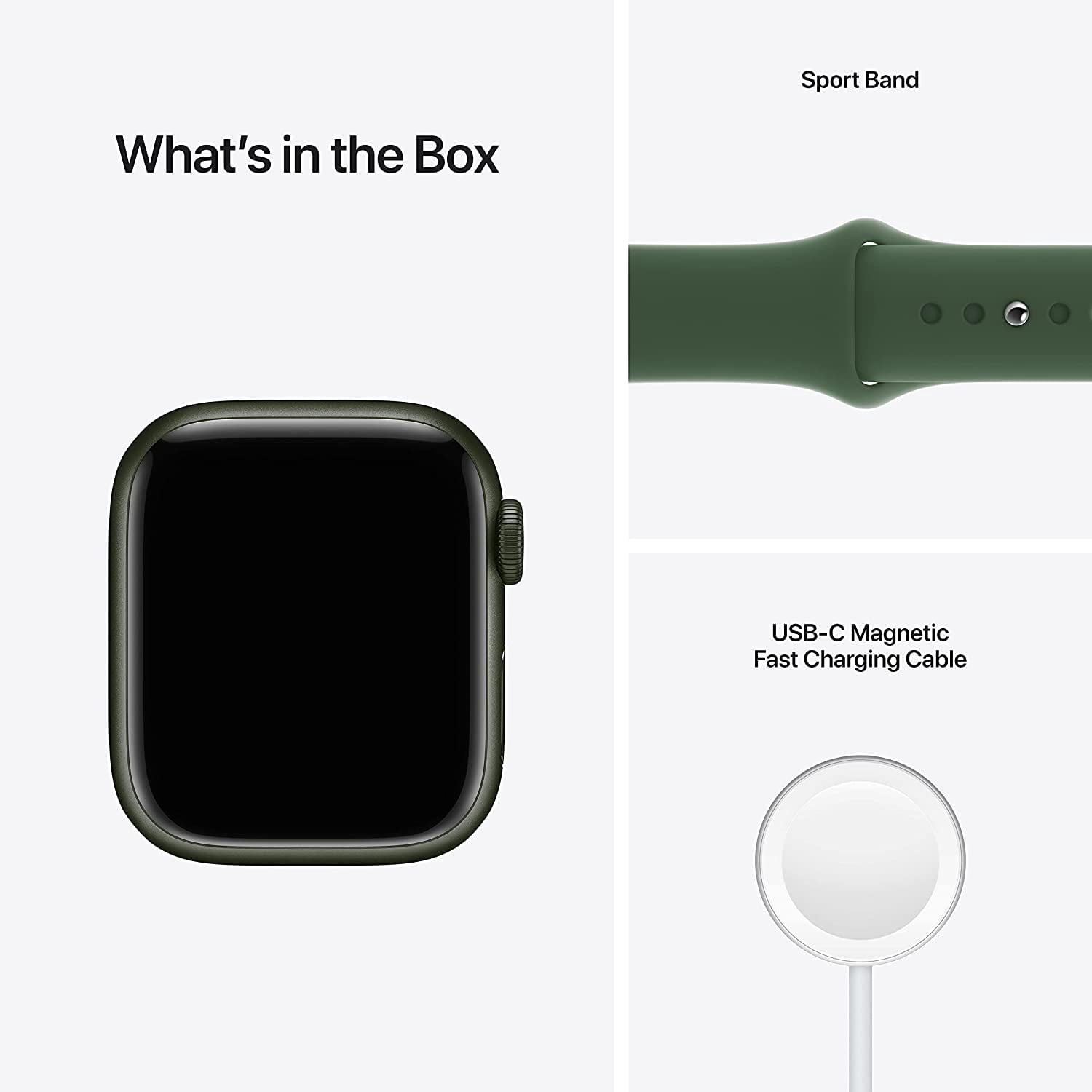 Restored Apple Watch Series 7 (GPS + Cellular 4G LTE, 45mm) Green Aluminum Case with Clover Sport Band (Refurbished)