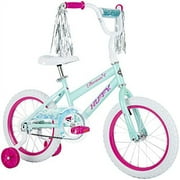 Huffy Illuminate 16” Girl’s Bike for Kids, Training Wheels, Light Blue