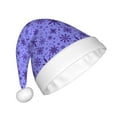 thumbnail image 2 of Salouo Purple Snowflake Elegance for Adult Christmas Hat Xmas Holiday Hat Santa Hat for Women & Men Festive Headwear Accessories Fit for Christmas/ New Year/Holiday/Party,1PC, 2 of 6
