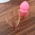 thumbnail image 1 of Soporte para licuadora de esponja de belleza, (paquete de 3 oro rosa), soporte de secado para esponja de maquillaje, soporte de exhibición para esponja en polvo y huevo, 1 of 5