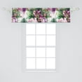 thumbnail image 2 of Ambesonne Nature Window Valance with Rod Pocket, Whimsical Ink Floral Plot, 54" X 18", Pale Ruby and Reseda Green, 2 of 2
