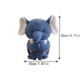 thumbnail image 3 of Plush Elephant Stuffed Animal with Baby Companion and Soft Filling for Birthday Gifts and Nursery Shelf Decoration, Blue 14 Inch, 3 of 5