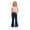 Navy, variant on Stretch Slim Fit Bootcut Pants for Girls, High Waist Lined Flared Trousers, Multi Color Casual School Uniform Bottoms Purple 7-8 Years