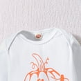 thumbnail image 5 of Kiijoy First Thanksgiving Outfits for Baby Girl Boy Pumpkin Long Sleeve Romper Pants Hat 3Pcs Clothes Set, Sizes 12-18M, 5 of 8