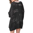 thumbnail image 2 of Womens Crochet Cardigan Sweater Boho Style Oversized Open Front Outwear, 2 of 3