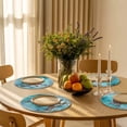 thumbnail image 3 of Round Placemats Ocean Sea Turtle 15 inch Set of 6 Table Mats for Dining Table Nautical Retro Watercolor Heat Resistant Non-Slip Kitchen & Home Decorative Place Mat Set, 3 of 8