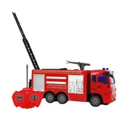 Exssary Fire Truck Toy RC Truck 4Ch Remote Control Truck Fire Engine Vehicles Toy Gift