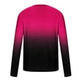 thumbnail image 5 of EOYWHK Mens Winter Blouses Men Gradation Casual Round Neck Long Sleeve Pullover Printed T-Shirt Blouse Tops Winter Hot Pink XXXXXL, 5 of 5