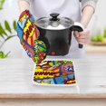 thumbnail image 4 of Colorful Comic Book Panels Oven Gloves And Pots Stand Set Oven Gloves And Pot Racks Pot Racks And Oven Gloves Set, 4 of 9