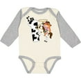 thumbnail image 3 of Inktastic I'm One-cowgirl Riding Horse Birthday Girls Long Sleeve Baby Bodysuit, 3 of 5