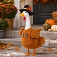 thumbnail image 5 of 23 Inch Thanksgiving Turkey Porch Goose Outfit Set, Fall Goose Costume with Dinnerware and Utensils for Porch Statue, Seasonal Decoration for Yard and Patio, 5 of 7