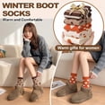 thumbnail image 3 of 5 Pairs Womens Mid Calf Socks Thick Knit Warm Crew Socks Autumn Winter Casual Daily Wear Striped Polka Dot Cozy Soft Breathable Comfortable Fashion Cute Gift Set, 3 of 5